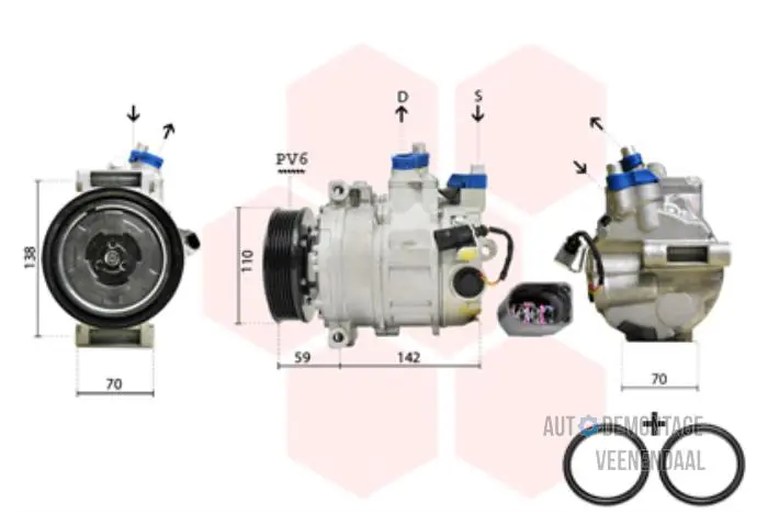 Air conditioning pump Volkswagen Caddy