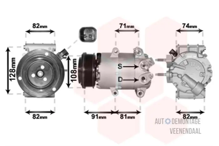 Klimapumpe Peugeot 208