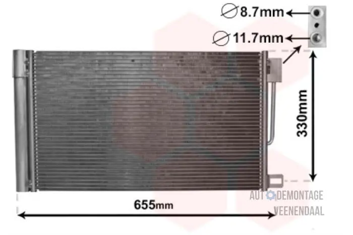 Air conditioning condenser Opel Adam