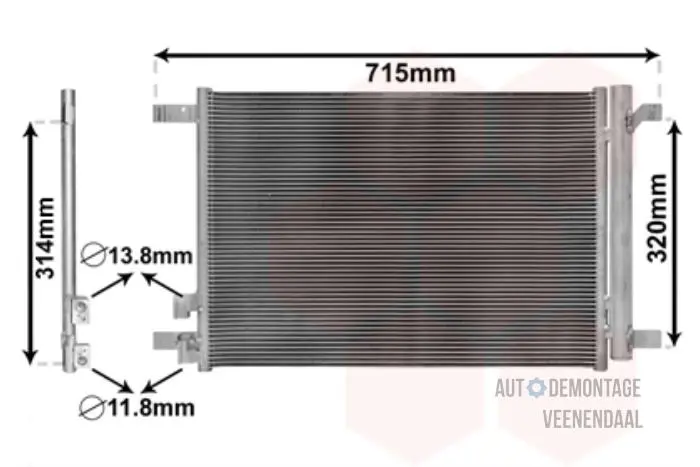 Air conditioning condenser Volkswagen Passat