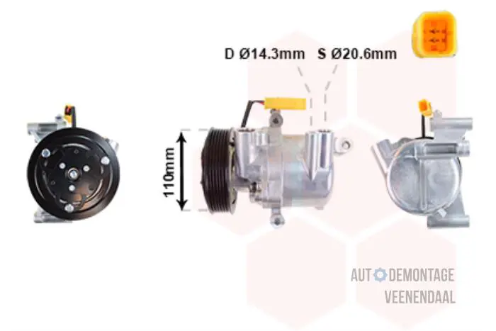 Klimapumpe Citroen C1