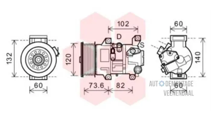 Air conditioning pump Toyota Auris