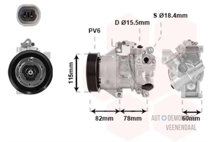 Air conditioning pump Toyota Yaris