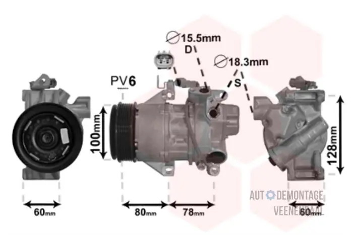 Air conditioning pump Toyota Yaris