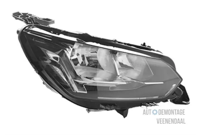 Headlight, right Peugeot 208