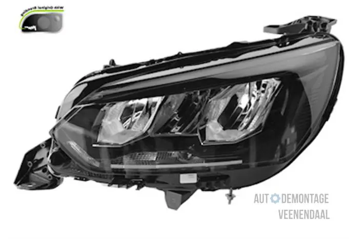 Headlight, left Peugeot 208