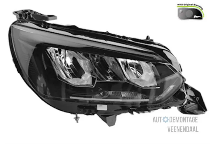 Headlight, right Peugeot 208